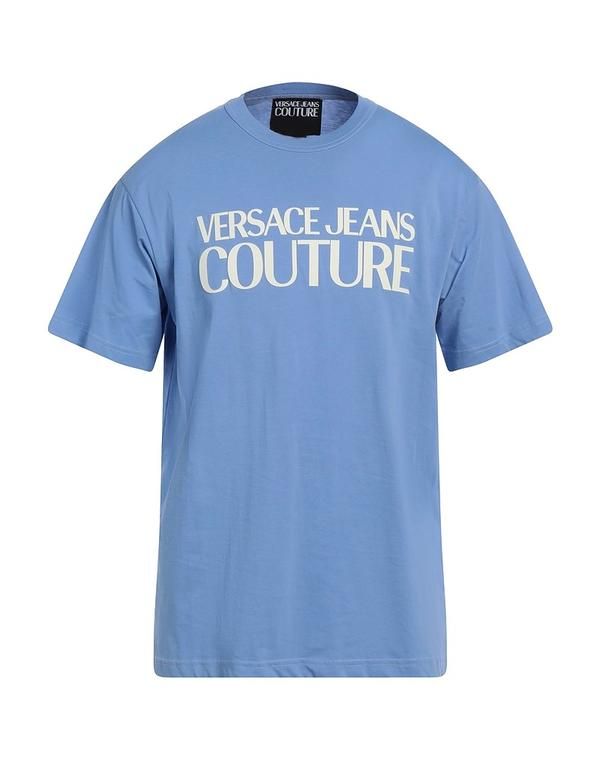 ヴェルサーチ メンズ トップス Tシャツ VERSACE JEANS COUTURE Sky Blue ブルー