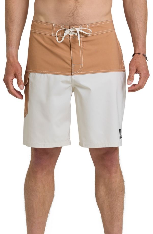 クイックシルバー メンズ 水着 ハーフパンツ・ショーツ ショートパンツ Quiksilver Original Blocked 19 Board Shorts Bone White ホワイト