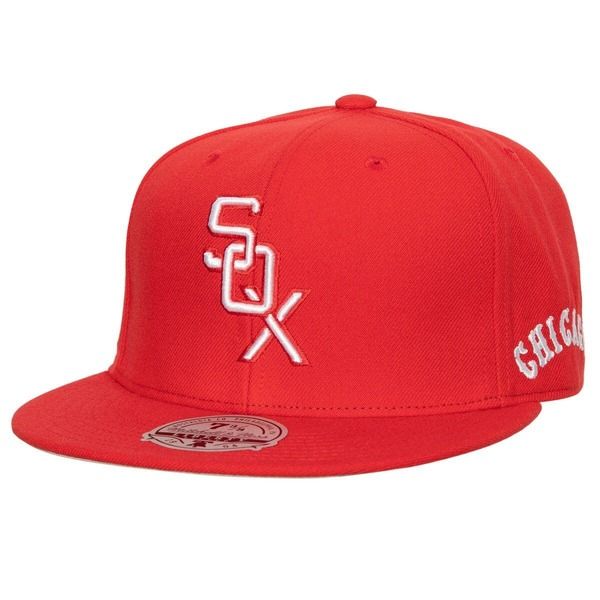 ミッチェルネス メンズ アクセサリー 帽子 Mens Mitchell Ness Red Chicago White Sox Bases Loaded Fitted Hat Red レッド