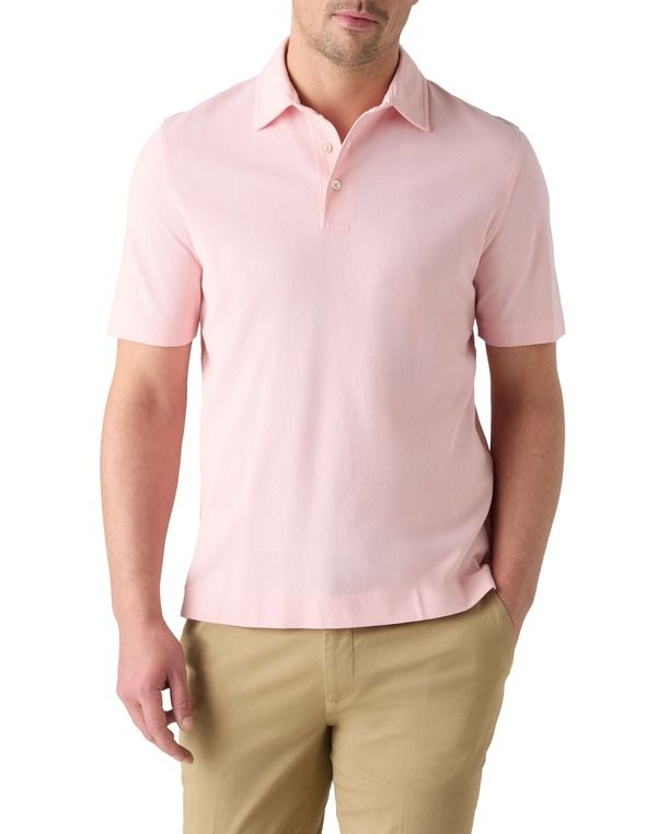 ロバート タルボット メンズ トップス ポロシャツ Robertalbott Walker Short Sleeve Polo Classic Pink ピンク