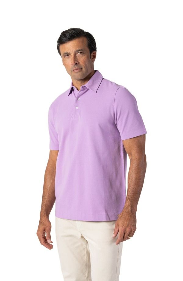 ロバート タルボット メンズ トップス ポロシャツ Robertalbott Walker Short Sleeve Polo Lavender ラベンダー
