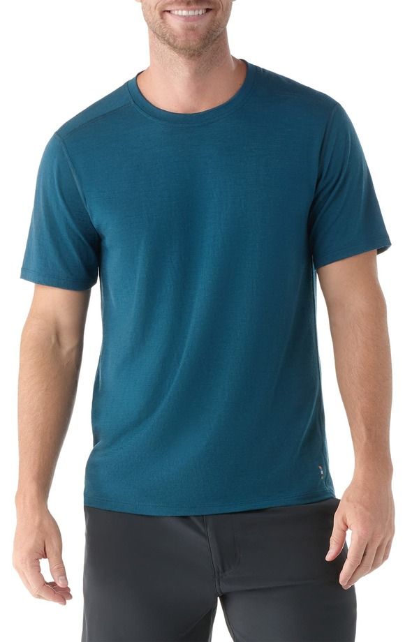 スマートウール メンズ トップス Tシャツ Smartwool Merino Wool Blend Short Sleeve TShirtwilight Blue ブルー