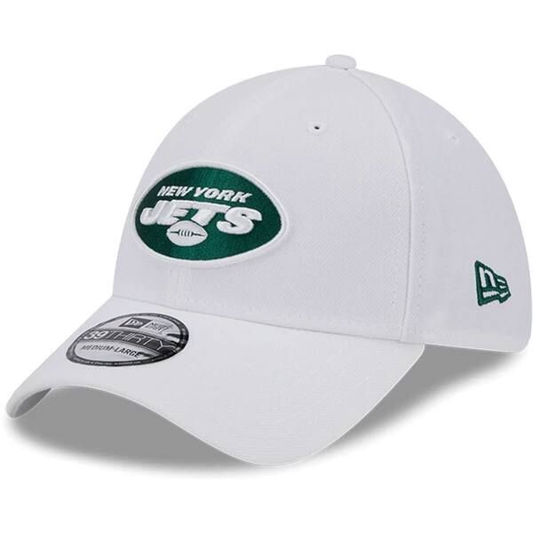 ニューエラ メンズ アクセサリー 帽子 Mens New Era White New York Jets Main 39THIRTY Flex Hat White ホワイト