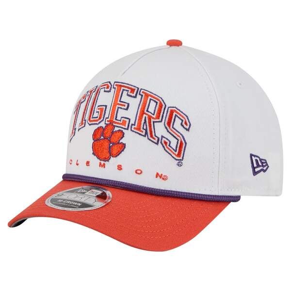 ニューエラ メンズ アクセサリー 帽子 Mens New Era WhiteOrange Clemson Tigers Arch TwoTone Rope 9FORTY AFrame MCrown Adjustable Hat White ホワイト