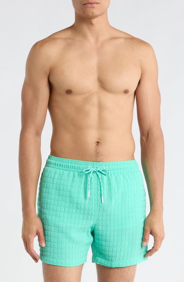 チャビーズ メンズ 水着 ハーフパンツ・ショーツ Chubbies The Soft Lagoons 55Inch Grid Textured Swim Trunks Teal Solid ティール
