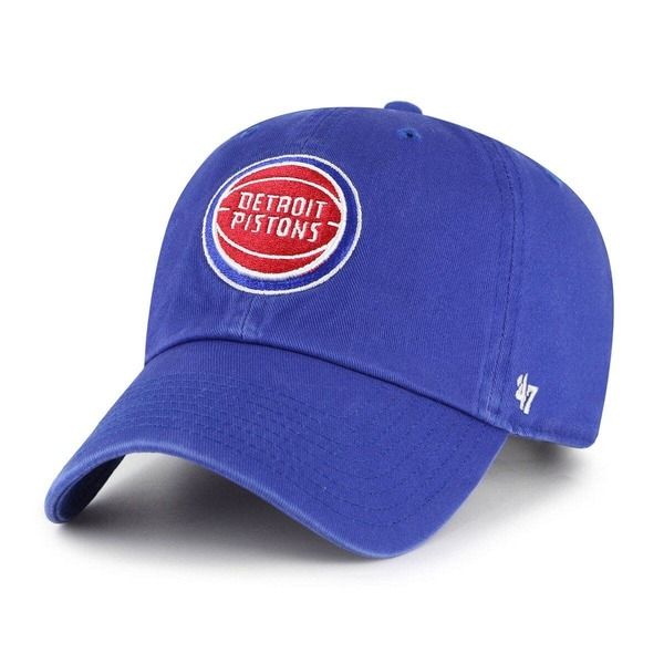 フォーティーセブン メンズ アクセサリー 帽子 ロゴ Mens 47 Blue Detroit Pistons Team Logo Clean Up Adjustable Hat Royal ブルー
