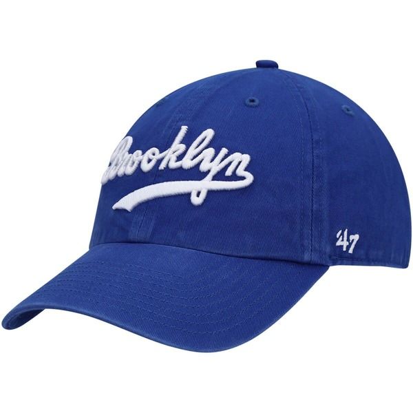 フォーティーセブン メンズ アクセサリー 帽子 ロゴ Mens 47 Royal Brooklyn Dodgers Logo Cooperstown Collection Clean Up Adjustable Hat Royal