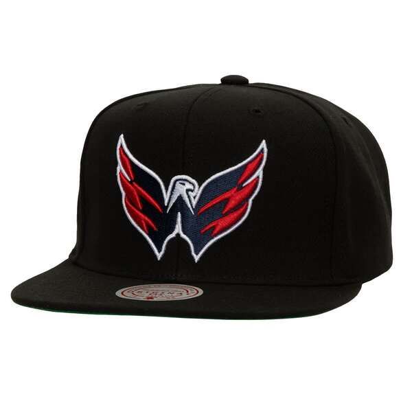 ミッチェルネス メンズ アクセサリー 帽子 キャップ Mens Mitchell Ness Black Washington Capitals Core Top Spot Snapback Hat Black ブラック