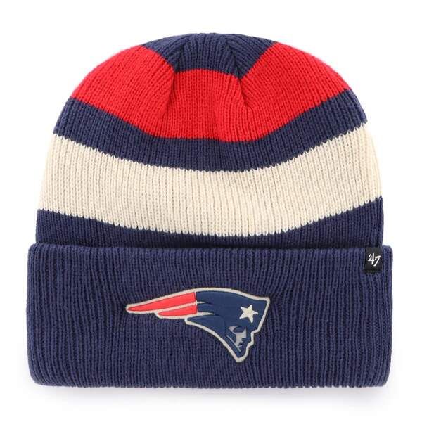 フォーティーセブン メンズ アクセサリー 帽子 ニット Mens 47 Navy New England Patriots Clubhouse Jennings Cuffed Knit Hat Navy ネイビー