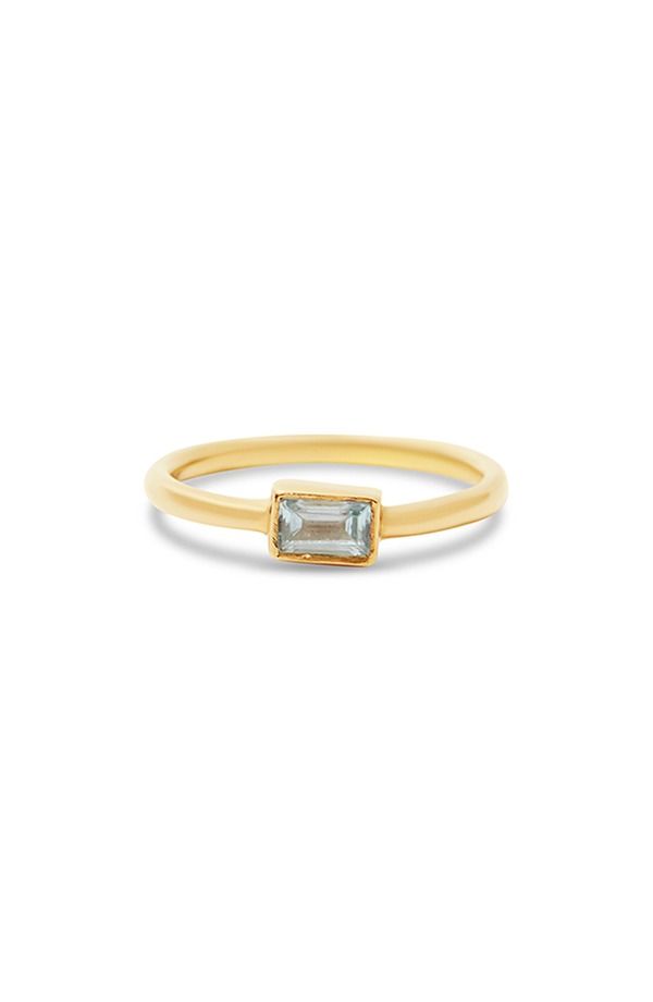アルジェントヴィーヴォ レディース アクセサリー 指輪 Argento Vivo Sterling Silver Blue Topaz Baguette Ringold ゴールド