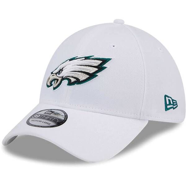 ニューエラ メンズ アクセサリー 帽子 Mens New Era White Philadelphia Eagles Main 39THIRTY Flex Hat White ホワイト