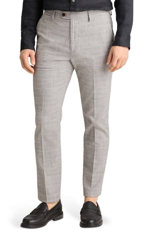 ボノボス メンズ ボトムス カジュアルパンツ スリムフィット Bonobos Primo Slim Fit Plaid Stretch Twill Chinos Gray Plaid グレー