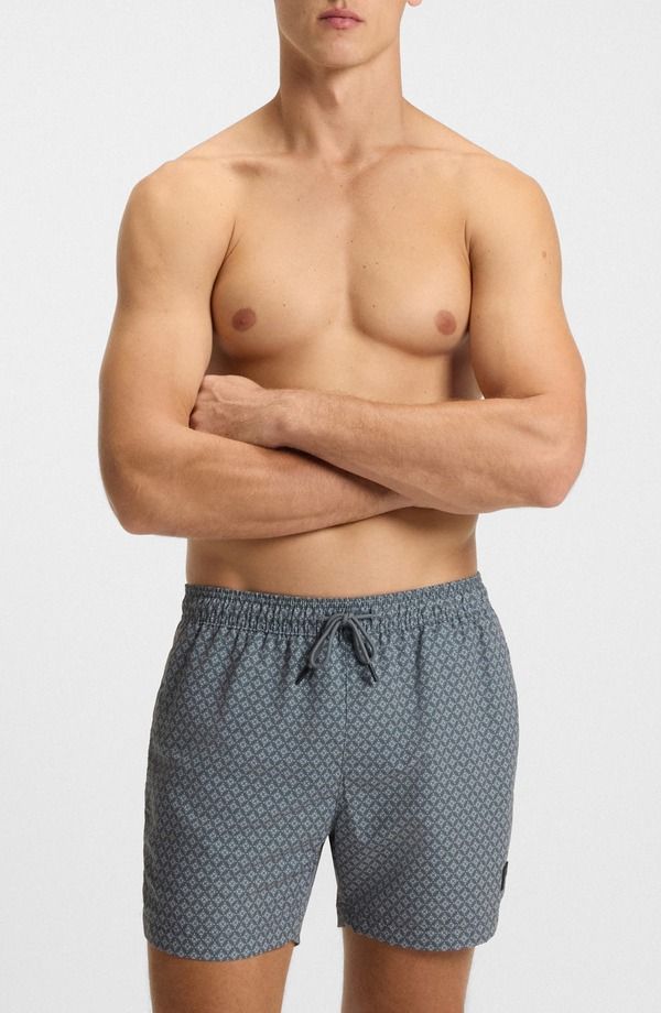 ボス メンズ 水着 ハーフパンツ・ショーツ BOSS Vibe Swim Trunks Dark Grey グレー