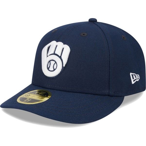 ニューエラ メンズ アクセサリー 帽子 Mens New Era Navy Milwaukee Brewers Oceanside Low Profile 59FIFTY Fitted Hat Navy ネイビー 11,186円