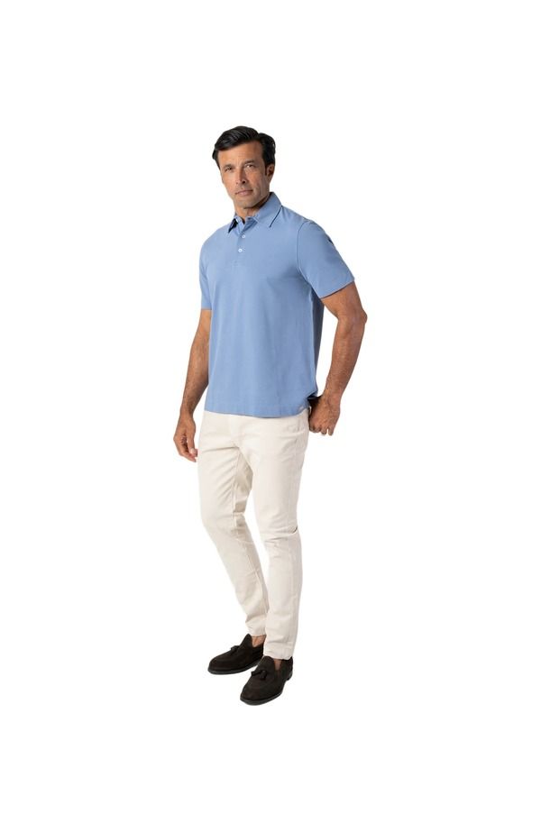 ロバート タルボット メンズ トップス ポロシャツ Robertalbott Walker Short Sleeve Polo Legacy Blue ブルー