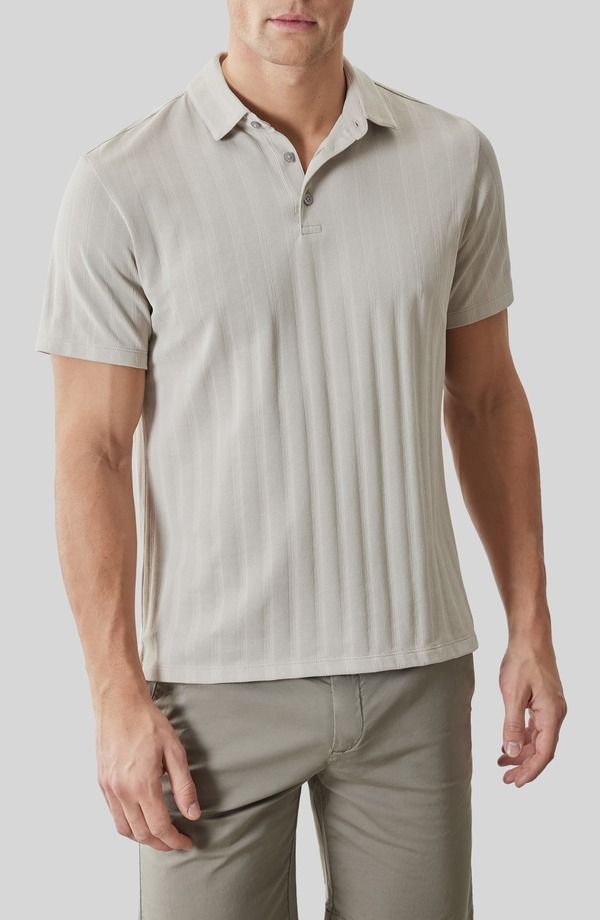 ロバートバラケット メンズ トップス ポロシャツ Robert Barakett Caspian Rib Polo Moonstone