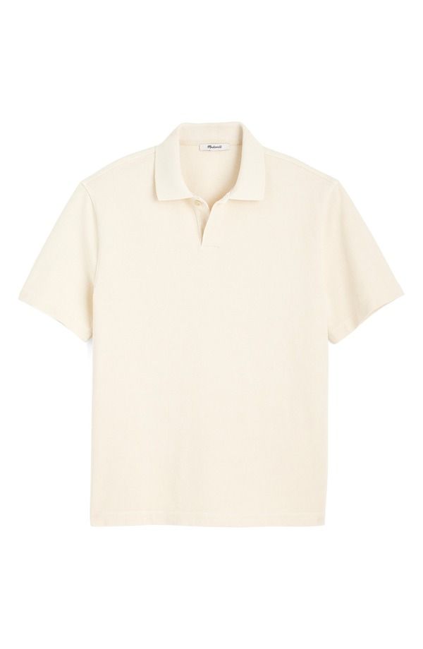 メイドウェル メンズ トップス シャツ ニット Madewell Compact Knit Polo Parchment