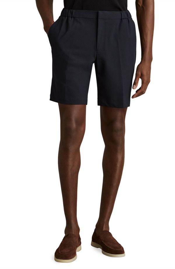 レイス メンズ ボトムス ハーフパンツ・ショーツ ショートパンツ Reiss Deck Flat Front Shorts Navy ネイビー