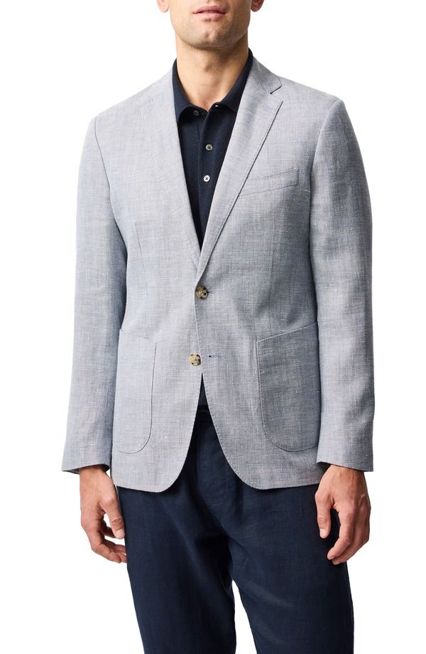 ロッドアンドグン メンズ アウター ジャケット・ブルゾン ウール コート リネン Rodd Gunn The Cascadeslub Linen Wool Sport Coat Sky
