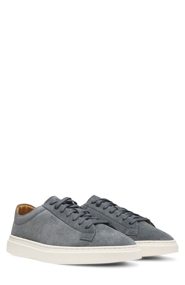 ボス メンズ シューズ スニーカー BOSS Kieran Low Top Sneaker Dark Grey Suede グレー 40,170円