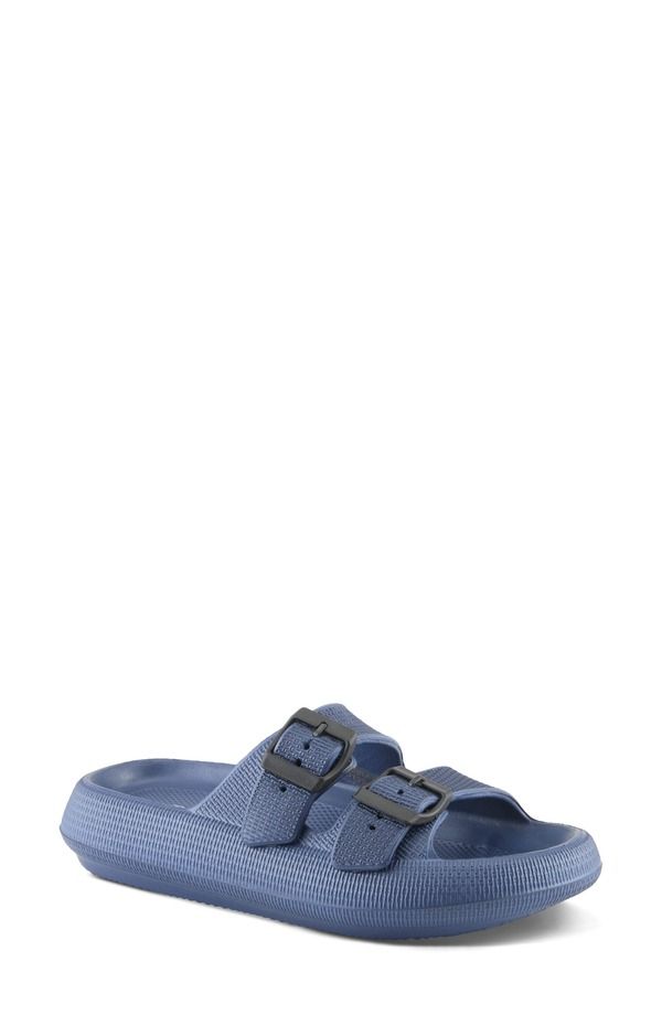 フレクサス レディース シューズ サンダル Flexus by Spring Step Bubbles Waterproof Slide Sandal Navy ネイビー