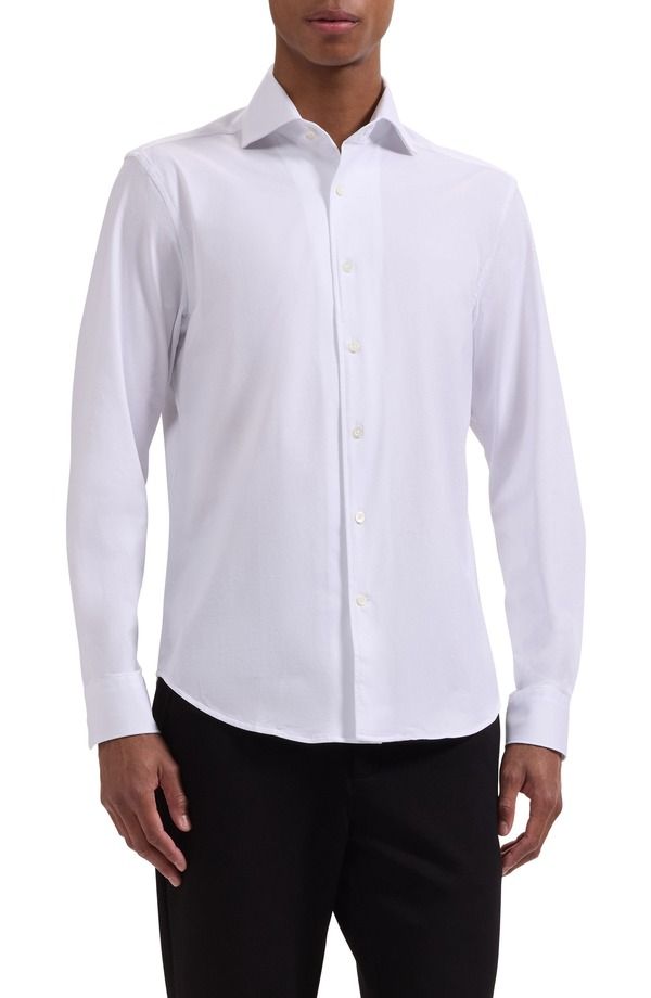 ブガッチ メンズ トップス シャツ コットン Bugatchi Devon OoohCotton ButtonUp Shirt White ホワイト