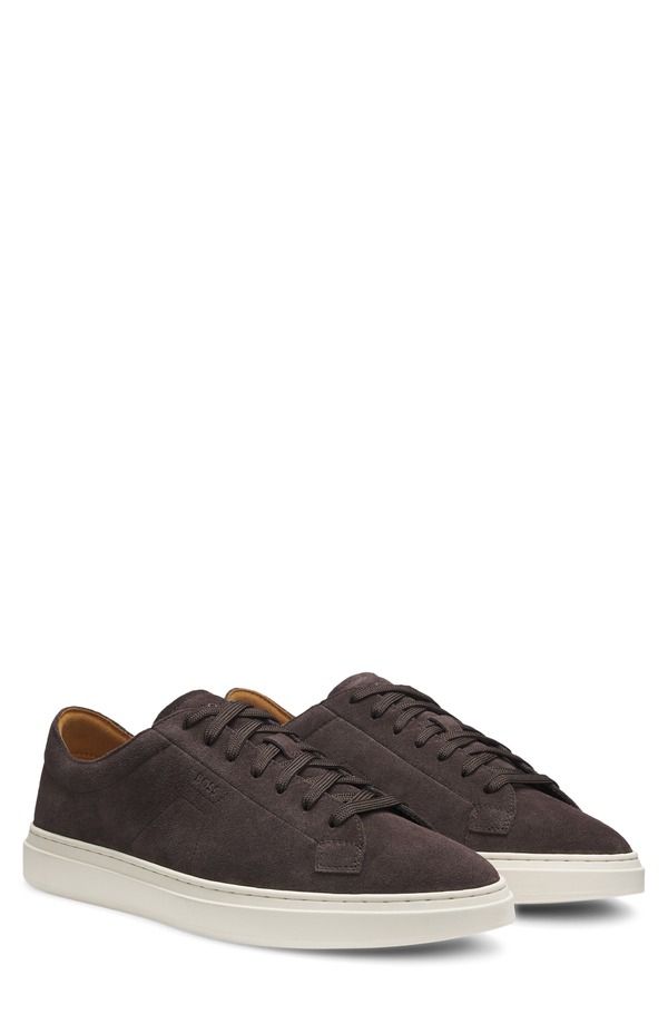 ボス メンズ シューズ スニーカー BOSS Kieran Low Top Sneaker Dark Brown Suede ブラウン