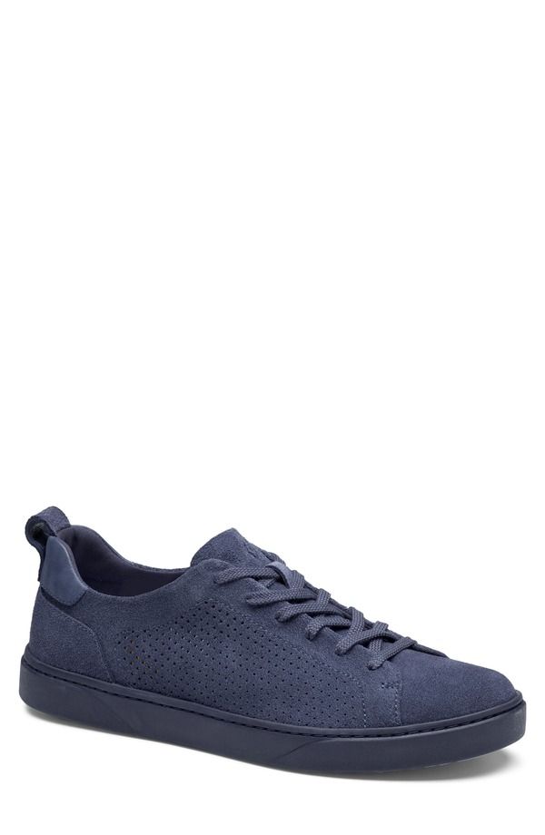 ジョンストンアンドマーフィー メンズ シューズ スニーカー Johnston Murphy Ollie Low Top Sneaker Navy Washable Suede ネイビー