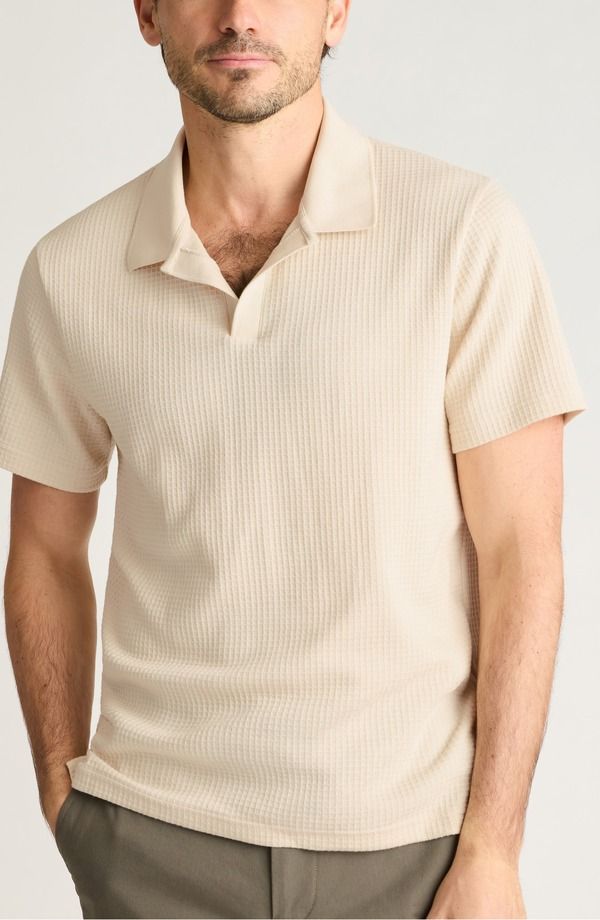 ボノボス メンズ トップス ポロシャツ ニット Bonobos Johnny Collar Waffle Knit Polo Bone White 120105 Tcx ホワイト