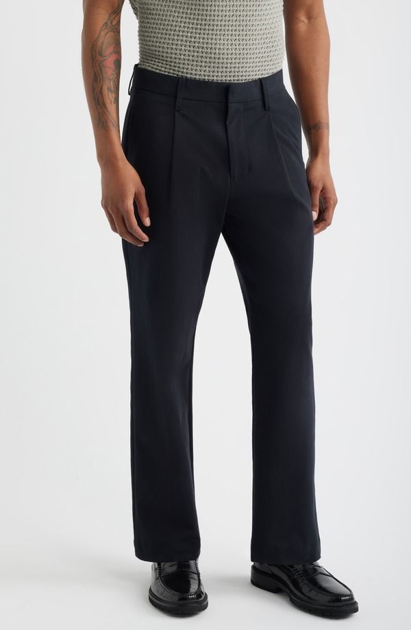 オープンエディット メンズ ボトムス カジュアルパンツ ストレート Open Edit Straight Leg Pants Black ブラック