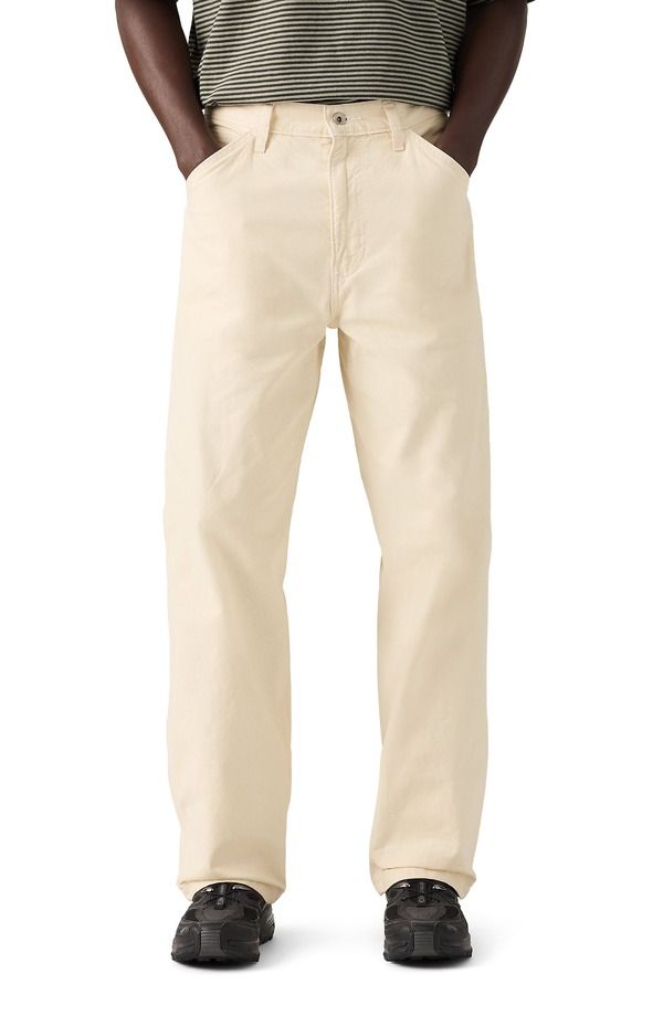 リーバイス メンズ ボトムス デニムパンツ ストレート ジーンズ Levis 568 Loose Straight Leg Carpenter Jeans Undyed Ecru Greige エクリュ