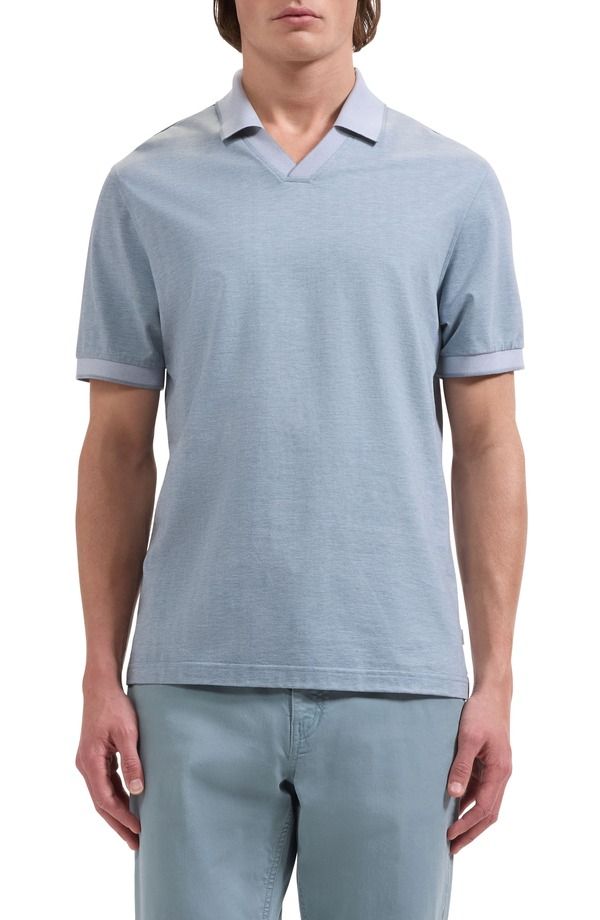ブガッチ メンズ トップス ポロシャツ Bugatchi Tipped Johnny Collar Polo Shark