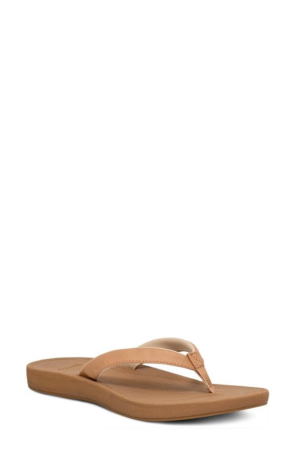 サヌーク レディース シューズ サンダル Sanuk Cosmic Shores Water Friendly Flip Flop Tan タン