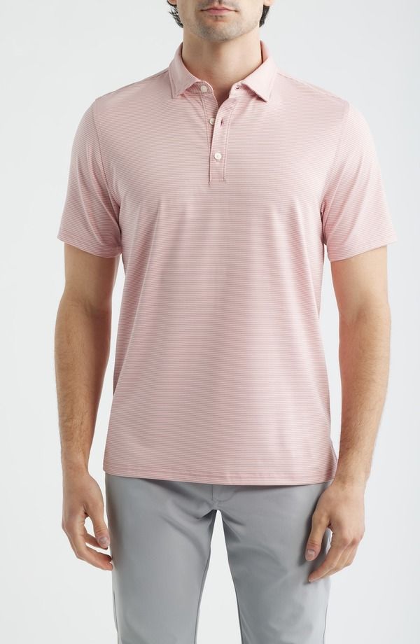 ローヌ メンズ トップス ポロシャツ Rhone Drive Time Performance Polo Pink Calcite French Rose ピンク