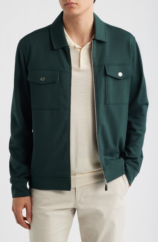 レイス メンズ アウター ジャケット・ブルゾン Reiss Medina Jacket Dark Sage Green グリーン