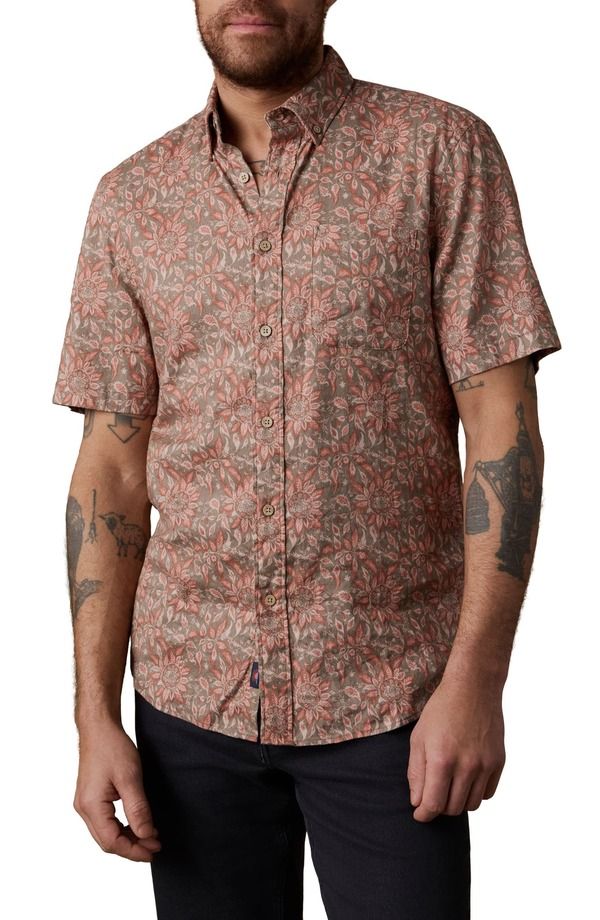 ファレティ メンズ トップス シャツ ダウン Faherty Breeze Short Sleeve ButtonDown Shirt Rose Island Floral