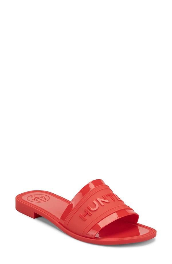 ハンター レディース シューズ サンダル Hunter Marina Slide Sandal Medium Red 610 レッド