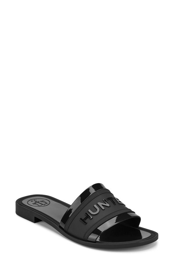 ハンター レディース シューズ サンダル Hunter Marina Slide Sandal Black 001 ブラック