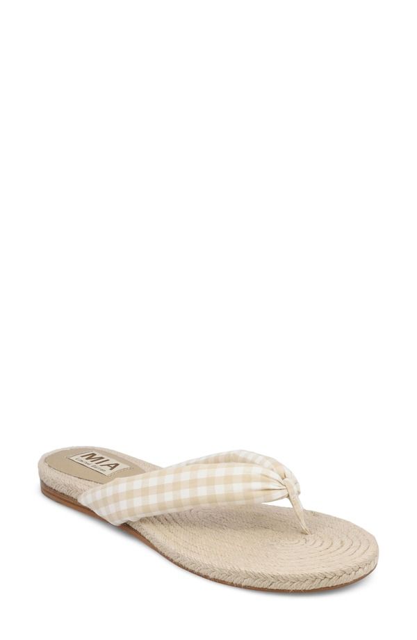 ミアリミテッドエディション レディース シューズ サンダル MIA Limitedition Aleena Espadrille Flip Flop Natural White ホワイト