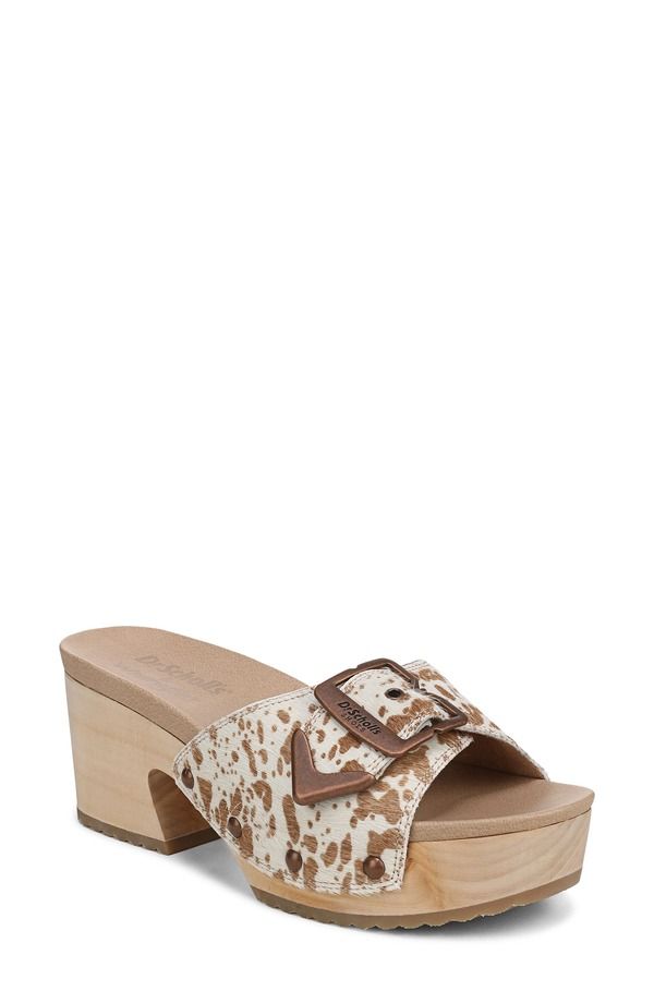 ドクター・ショール レディース シューズ サンダル プラットフォーム Dr Scholls Original Rodeo Platform Slide Sandal Tan Calf Hair タン