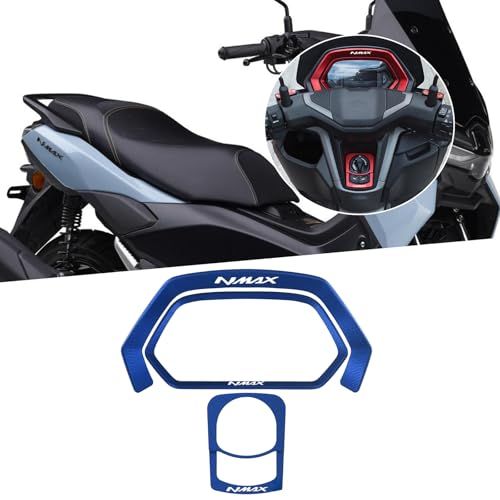 【新品】For NMAX155 NMAX 155 2025 2026用 CNCアルミ合金製 バイク計器フレームカバー スクリーンプロテクター 保護パーツ 電動ドアロック ダッシュボード計器フレームカバートリム バイクアクセサリー (ブルー) 8b117a1f