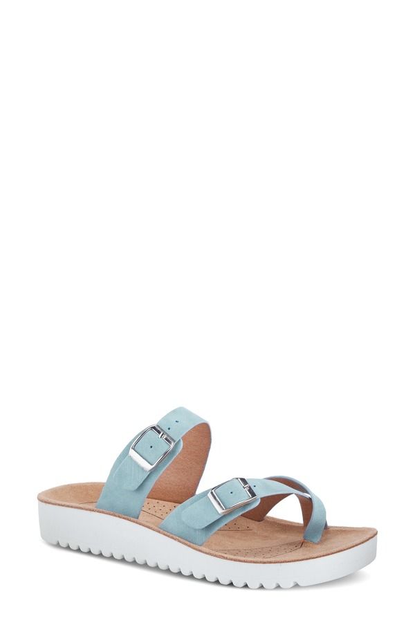 フレクサス レディース シューズ サンダル Flexus by Spring Step Bayside Wedge Slide Sandal Sky Blue ブルー