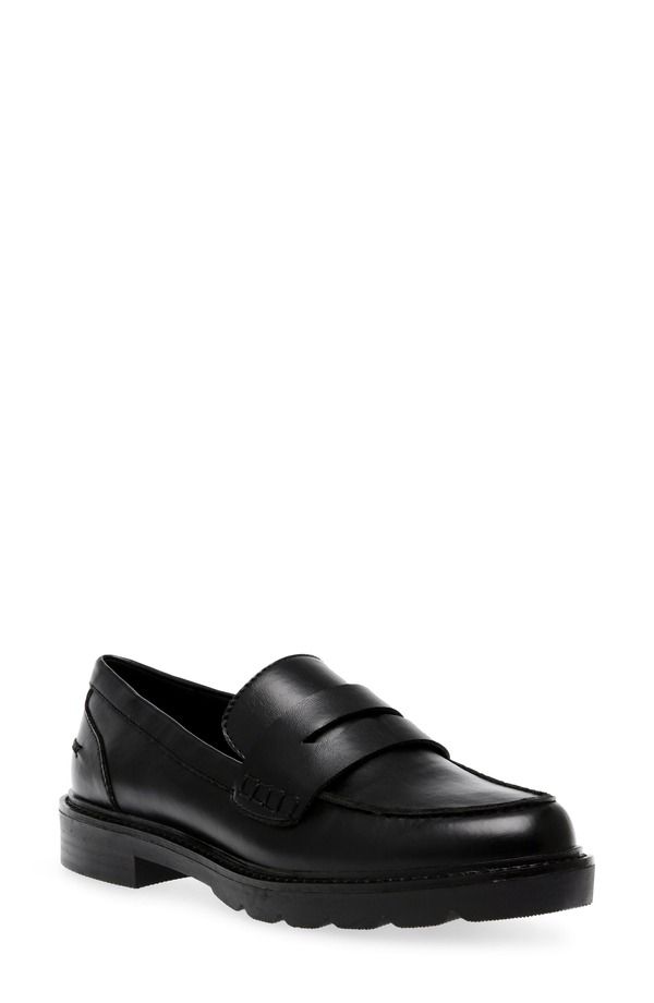 アンクライン レディース シューズ スリッポン・ローファー Anne Klein Emmylou Penny Loafer Black Smooth ブラック