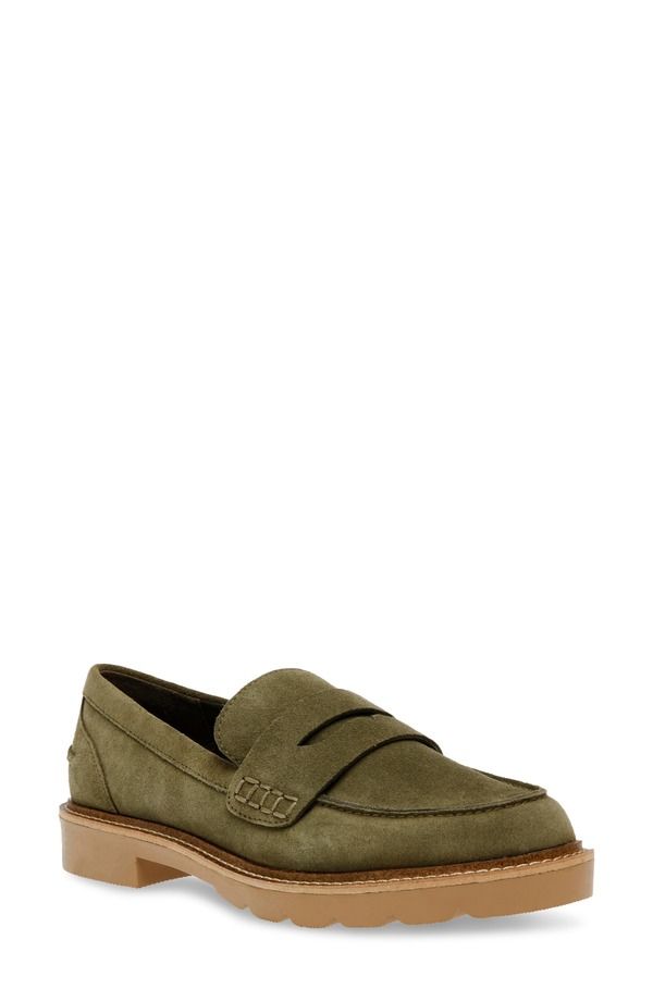 アンクライン レディース シューズ スリッポン・ローファー Anne Klein Emmylou Penny Loafer Olive オリーブ