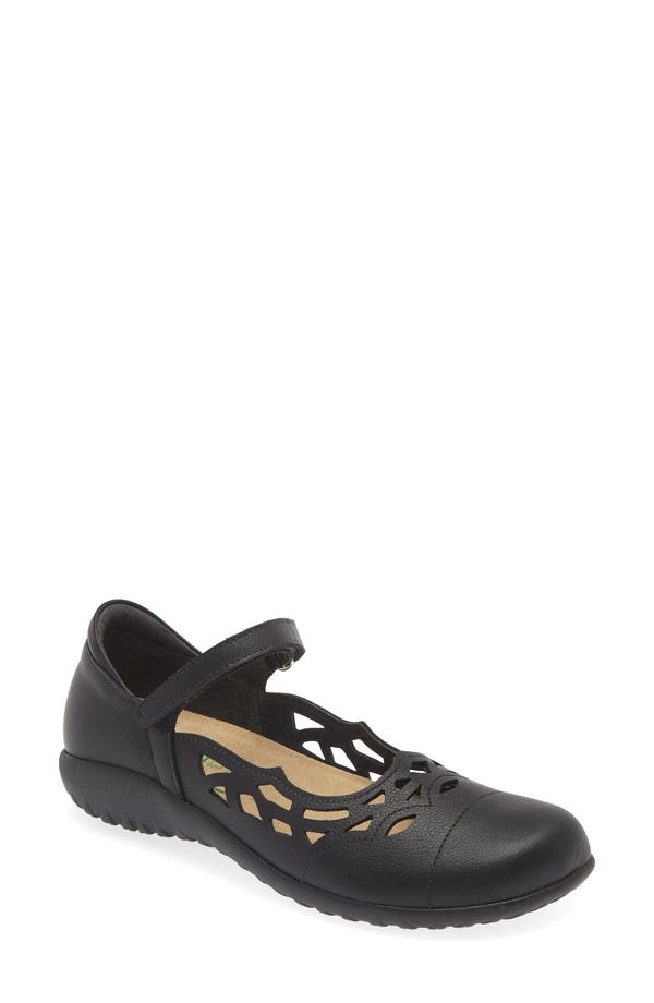 ナオト レディース シューズ パンプス Naot Agathis Mary Jane Flat Soft Black Leather ブラック