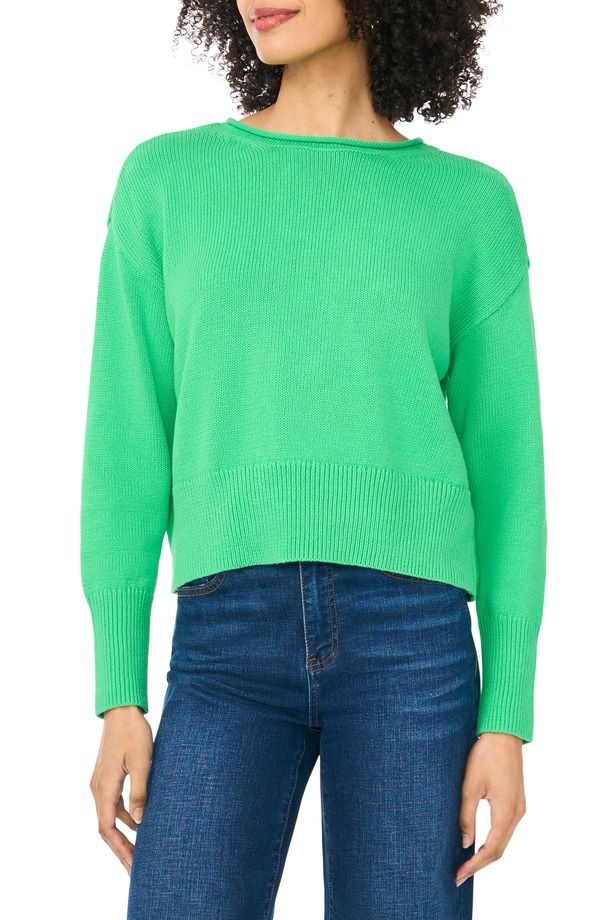 ヴィンスカムート レディース アウター ニット・セーター Vince Camuto Roll Neck Sweater Island Green グリーン