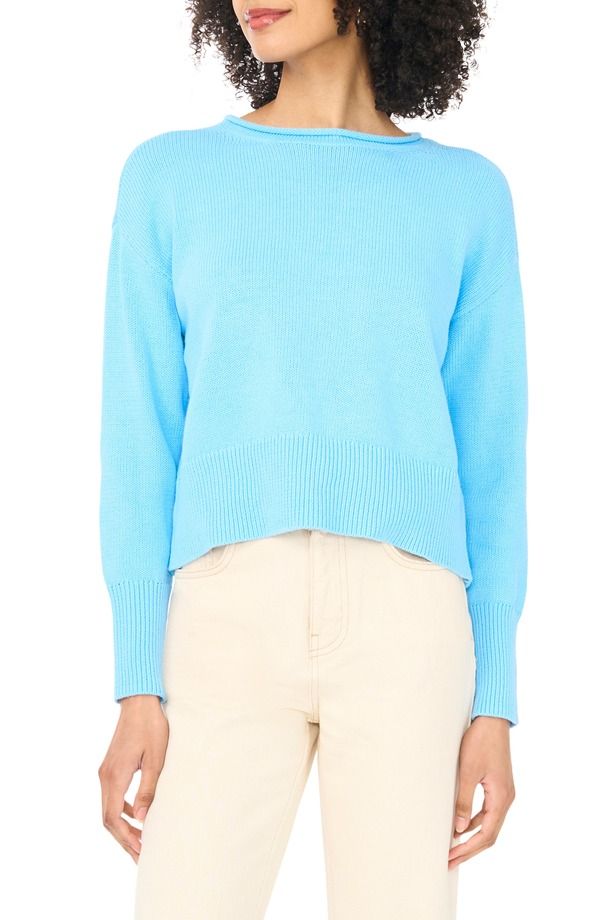 ヴィンスカムート レディース アウター ニット・セーター Vince Camuto Roll Neck Sweater Blue ブルー