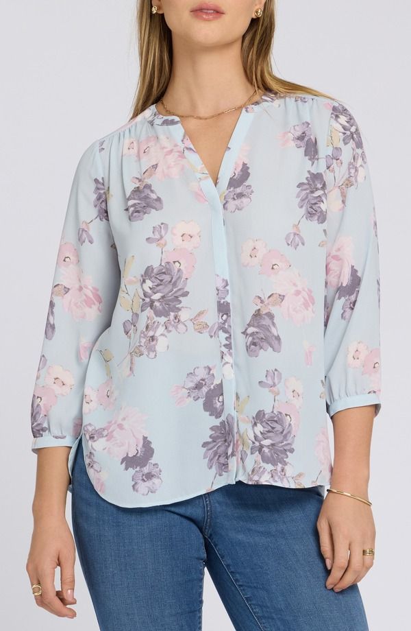 エヌワイディージェイ レディース トップス シャツ NYDJ Pintuck Top Graceful Blossom