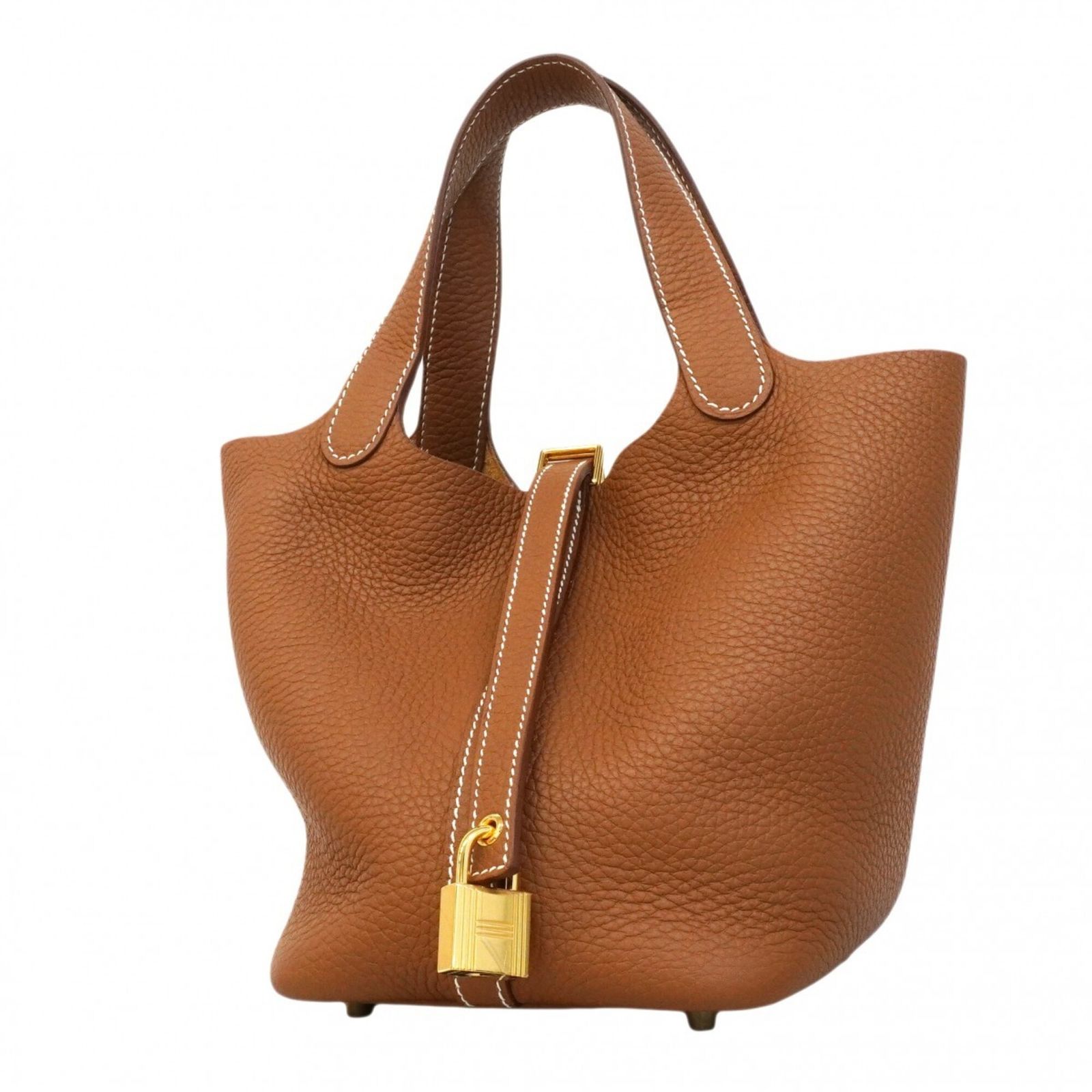 エルメス(Hermes) エルメス ハンドバッグ ピコタンロックPM トリヨンクレマンス ゴールド B刻印レディース