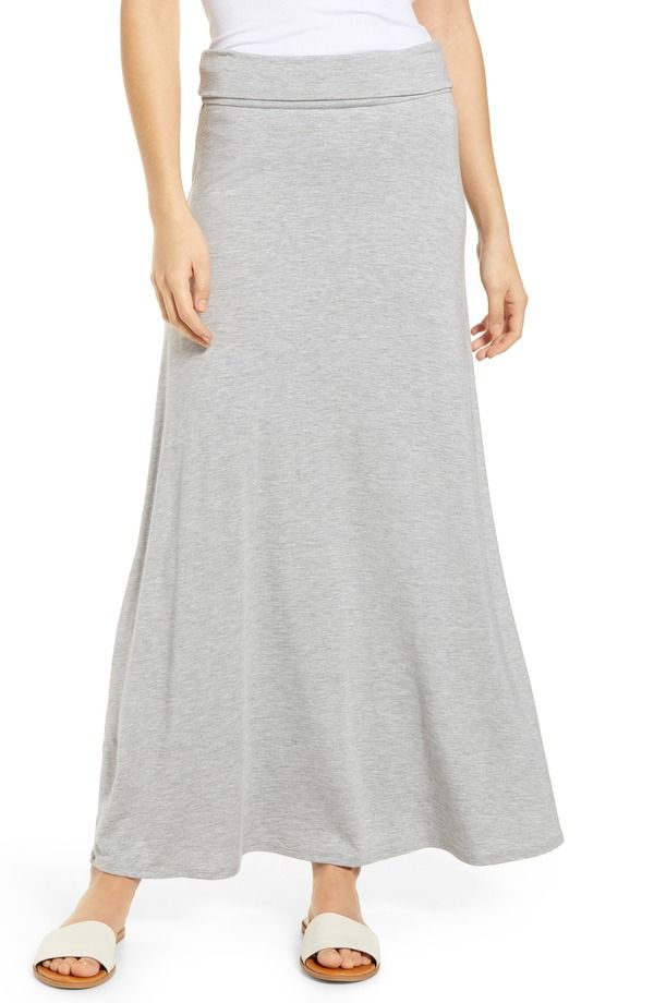 ラブアペラ レディース ボトムスカート マキシ Loveappella Roll Top Maxi Skirt Heather Grey グレー